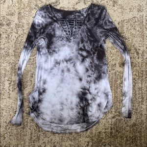 Black tie dye American Eagle long sleeve